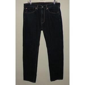 Levi’s 505 Straight Leg Men's Jeans 34 x 32 Dark Wash Blue Stretch Red Tab